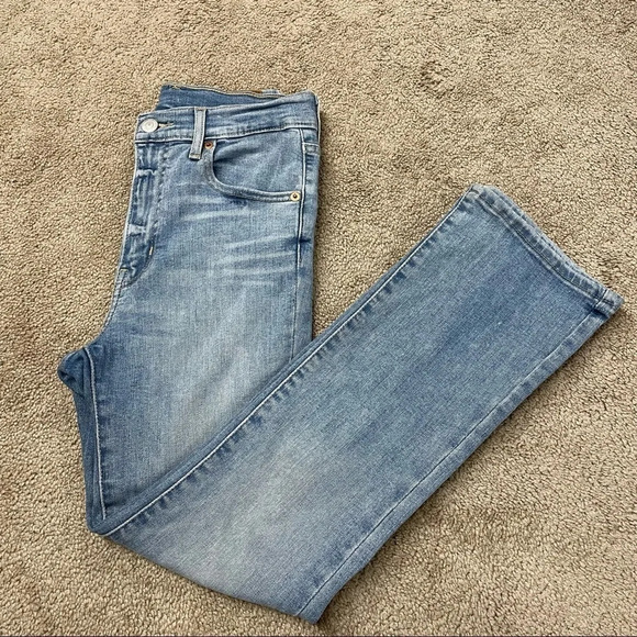 Levi's Premium Milehigh Crop Flare Jean size 25 Light wash- Late To The Game - Picture 5 of 12